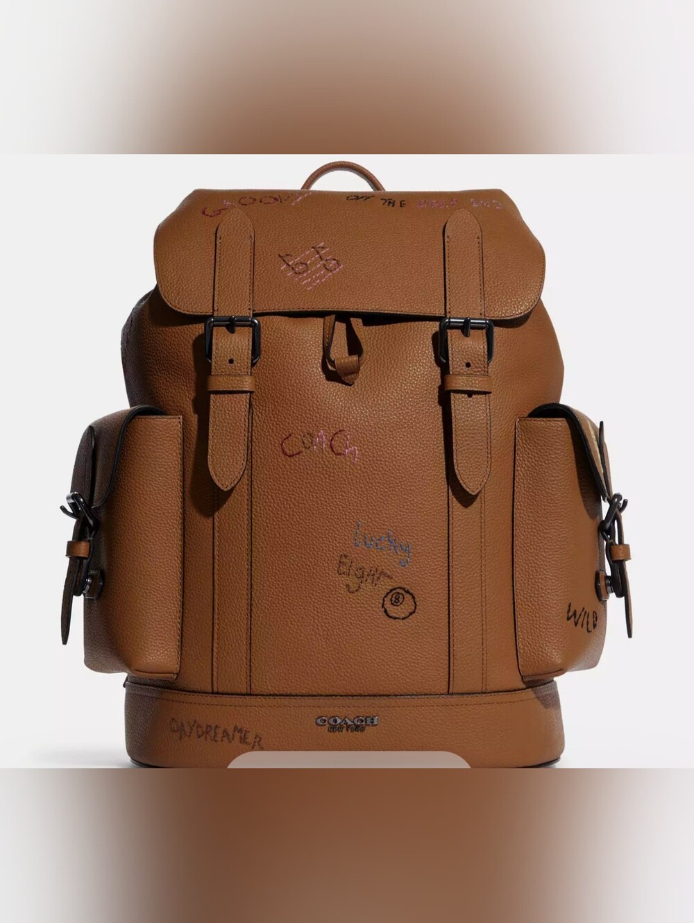 COACH Hudson Backpack with Diary Embroidery